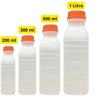 Kit Com Até 50 Unidades Garrafas Plásticas Leitosas 200ml/300ml/500ml/1 l