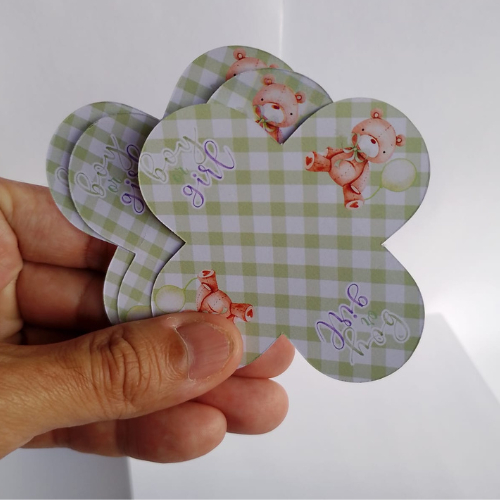 120 Forminhas para docinho brigadeiro 4 Pétalas CHÁ REVELAÇÃO Pronta Entrega Ursinho menino e menina!