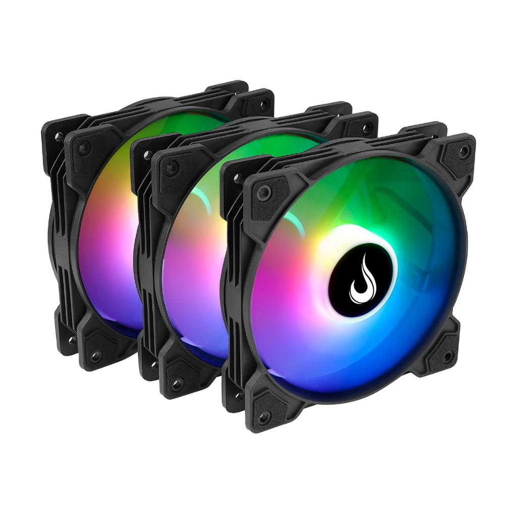 Kit 3 Cooler Fan Gamer | Rise Mode | X Black Argb 5v | 120mm em Oferta na Shopee