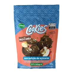 Cookies Maçã e Canela Coberto Zero Açúcar Vitao 120 g - Integral
