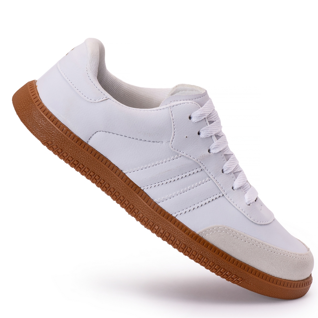 Tenis masculino feminino casual Couro Sintético tons neutros retrô clássico original confortável urbano social