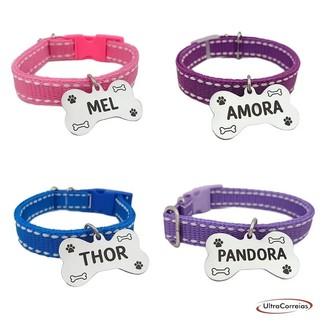 Placa e Coleira Pet Personalizada por R$ 13,99 🐾