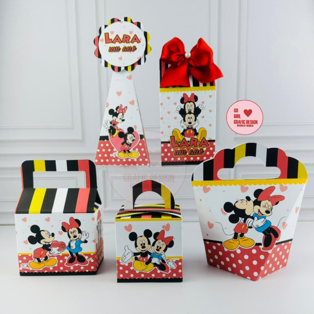 Kit festa Mickey e Minnie Lembrancinhas Aniversário Infantil