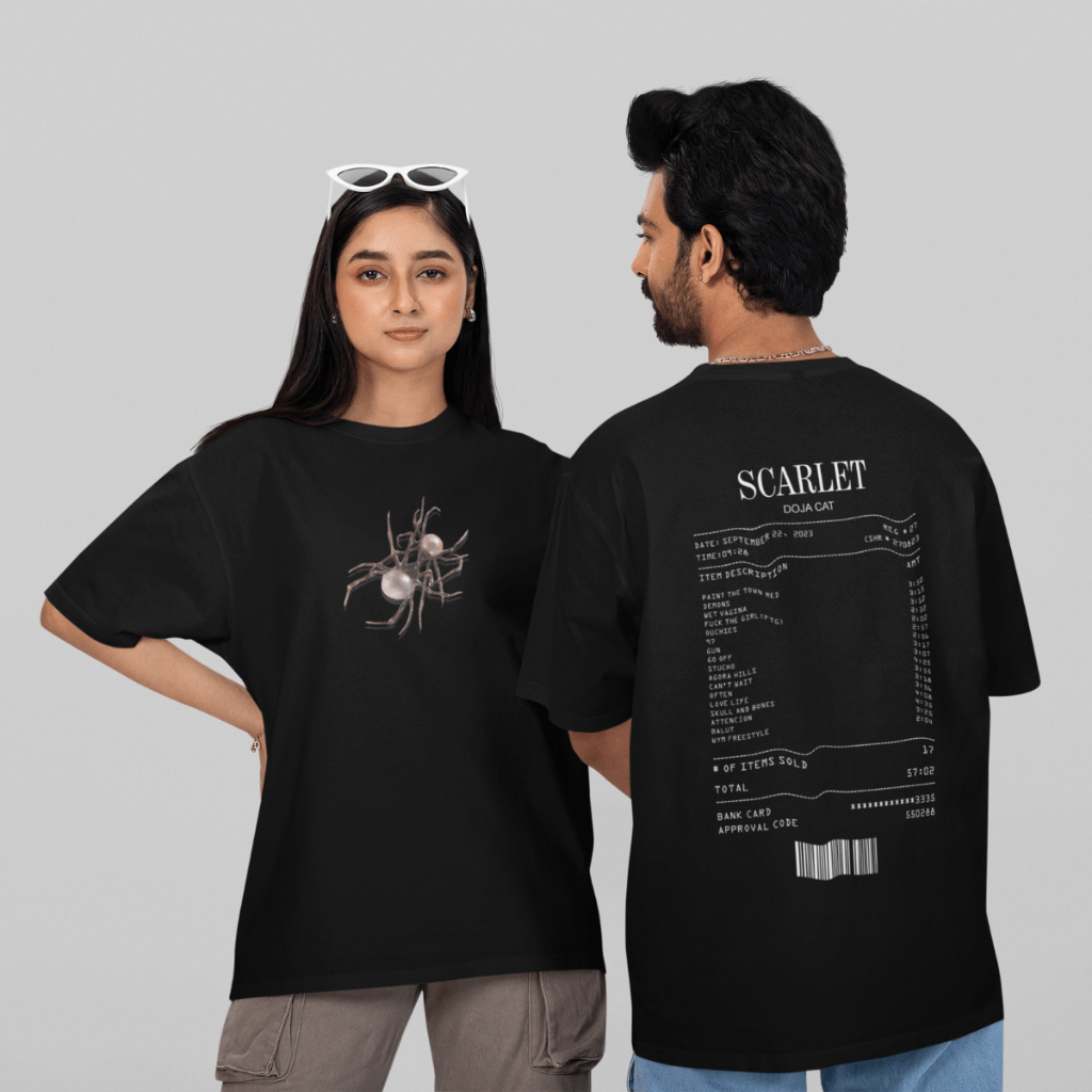 Camiseta Oversized Doja Cat Álbum Scarlet Cantora Pop Famosa Moda Streetwear 100% Algodão
