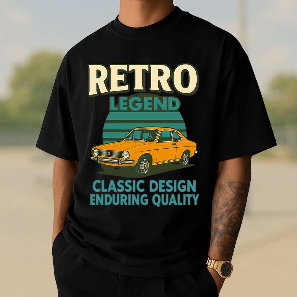Camiseta Estampada Carro Retrô Anos 70 Classic Design Carro Antigo