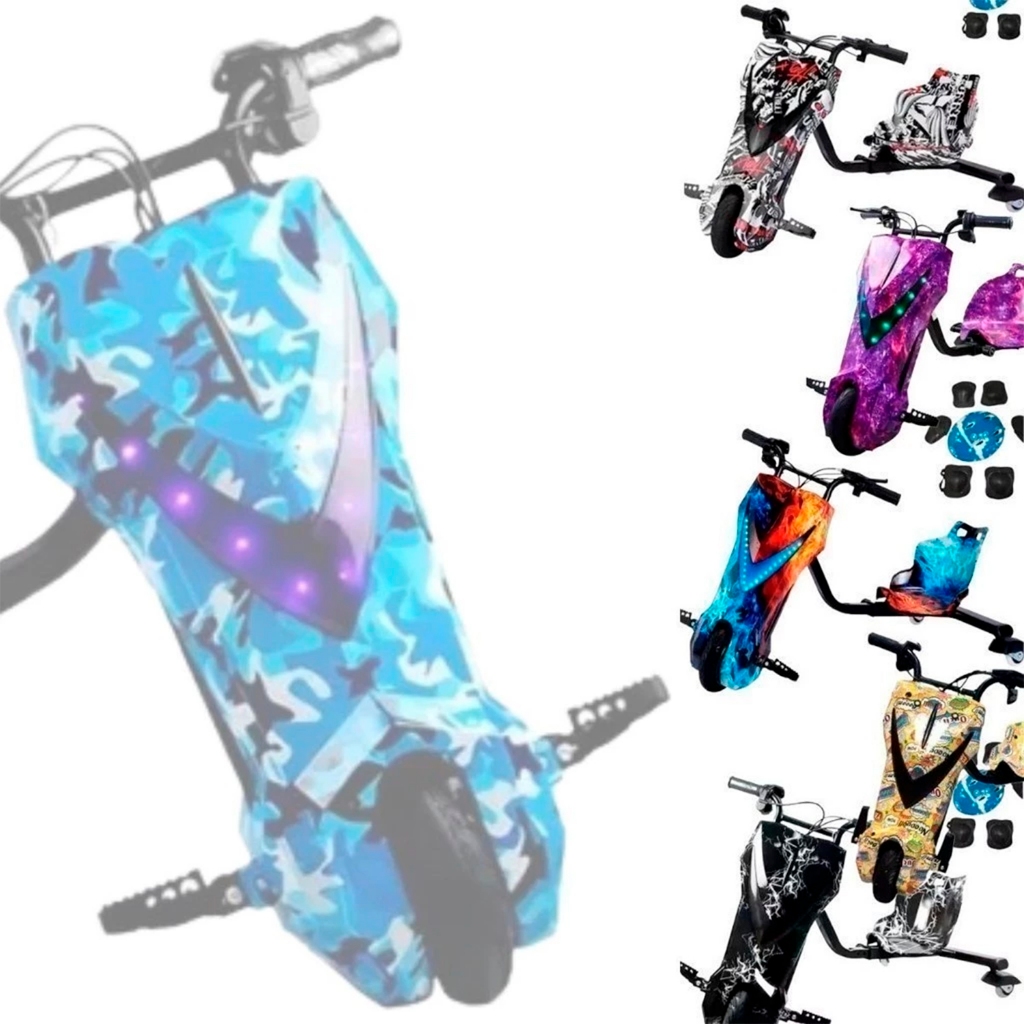 Triciclo Elétrico Infantil 350w 8'" Polegadas Hoverboard Overboard Skate Elétrico com Bluetooth