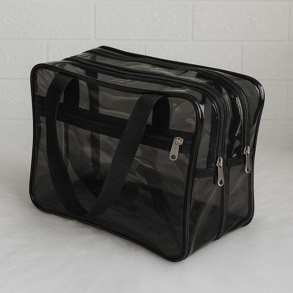 Bolsa De Cristal Neon 0.40 Transparente  Impermeável/Higiene Pessoal/Enfermagem/Clube/Praia/Piscina em Oferta na Shopee