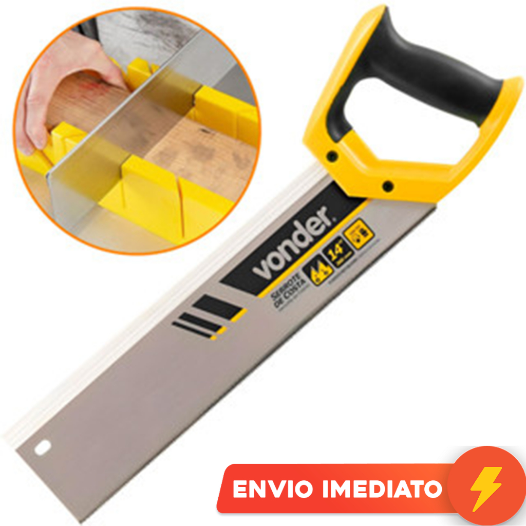 Serrote Costa Pegada Ergonômica Cabo Emborrachado Serra  35 Cm 14" Polegadas Corte Preciso Vonder
