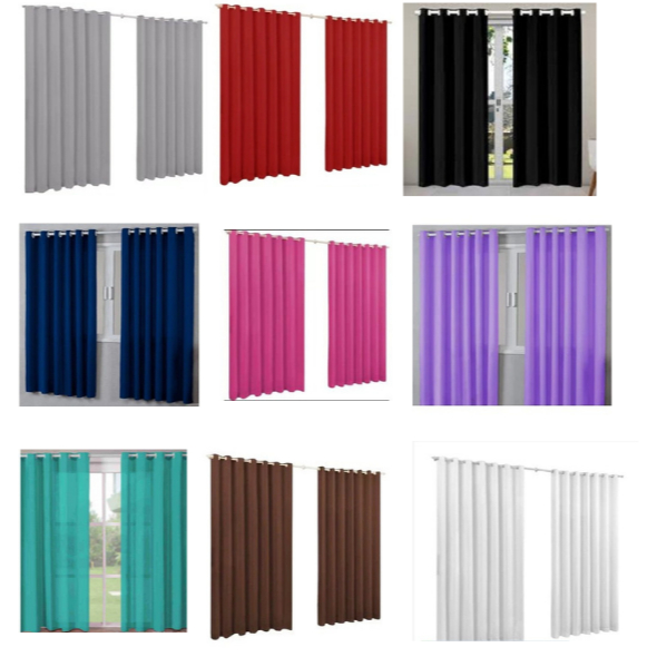 Cortina Roma Para Sala Quarto Decoração Janela Parede Varios Tamanhos e Cores 1 Folha ou 2 Folhas