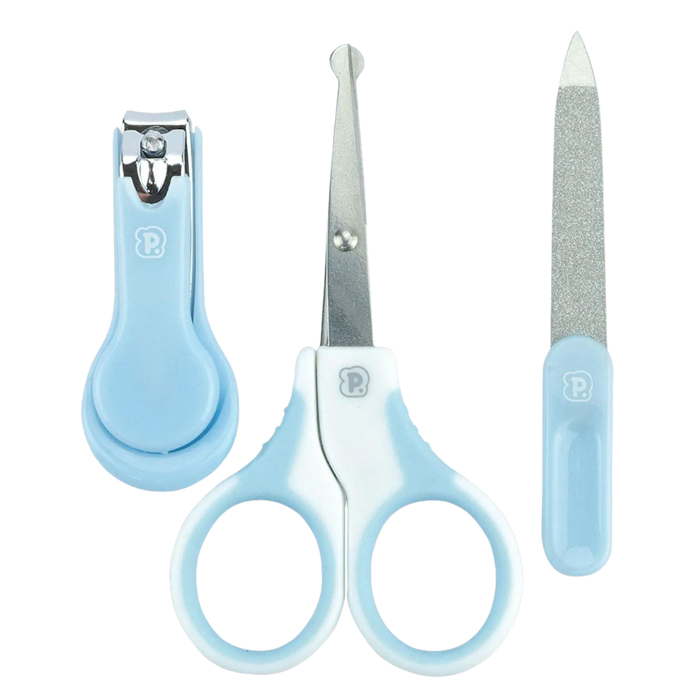 Kit Higiene Infantil Pimpolho Cortador Tesoura e Lixa Menino Menina