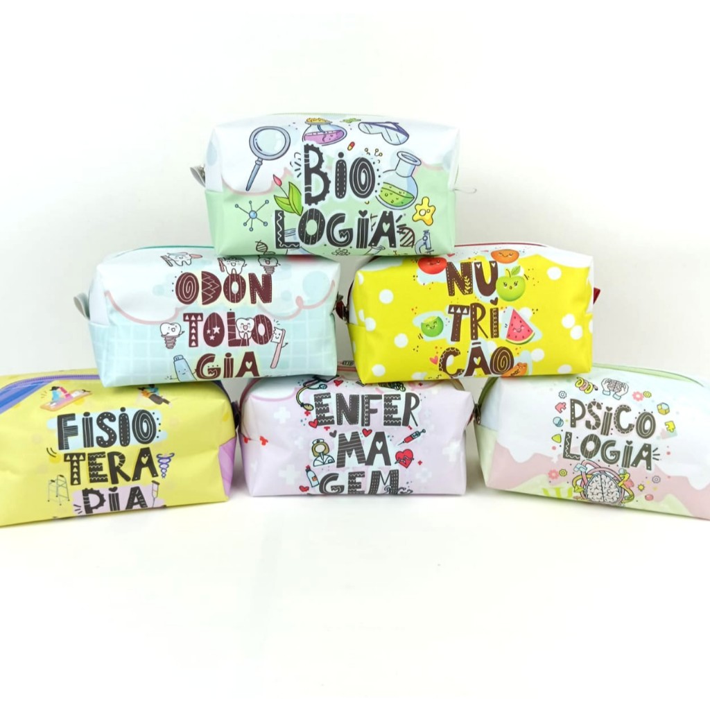 Necessaire Personalizada Profissoes Presente Criativo Lembrancinha Enfermagem Nutrição Fisioterapia em Oferta na Shopee