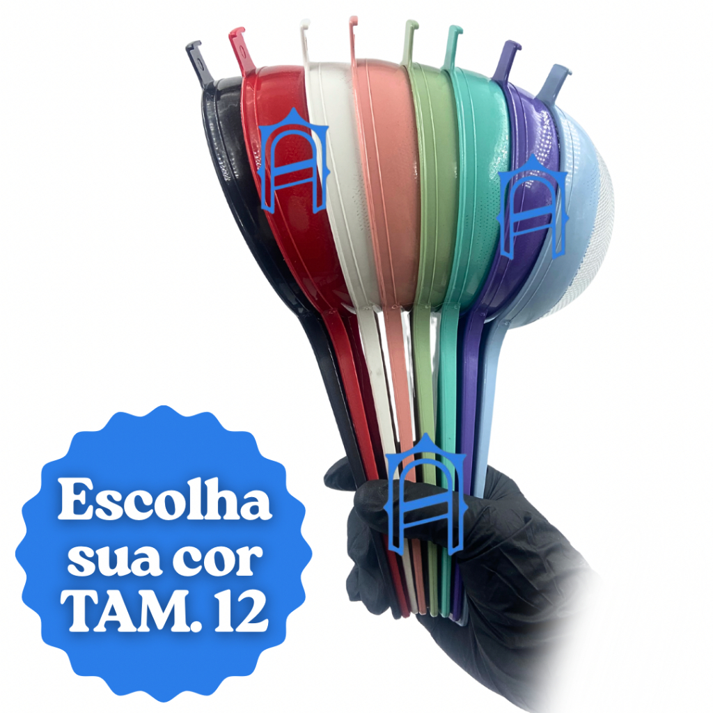 Peneira de Cozinha 12cm Coador Ideal Dia a Dia Plástico Resistente Multiuso