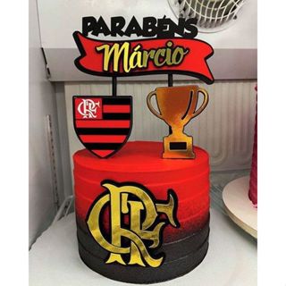 Topo de Bolo Flamengo em Oferta na Shopee