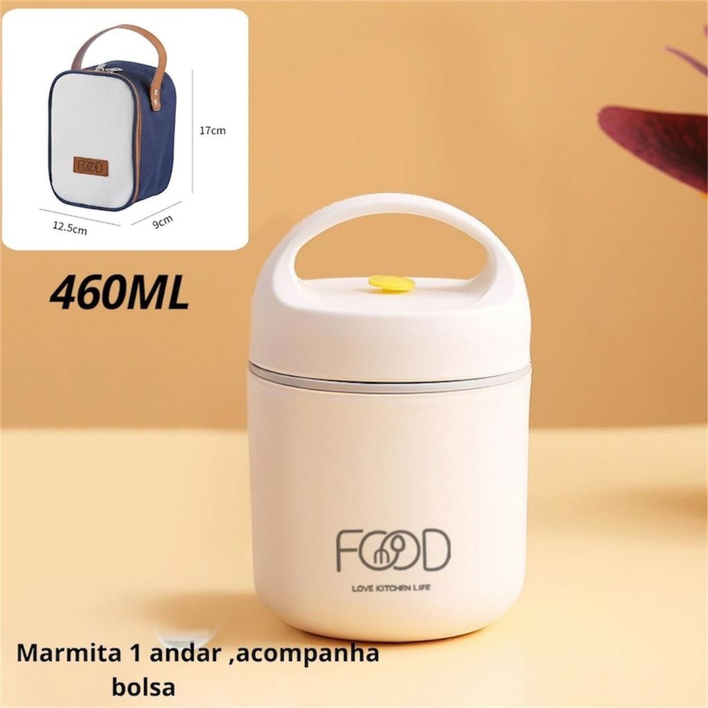 Lancheira Térmica Portátil De Aço Inoxidável 304 Com Bolsa À Prova De Vazamentos Caixa Bento Para Adultos E Crianças — imagem 2 de 2