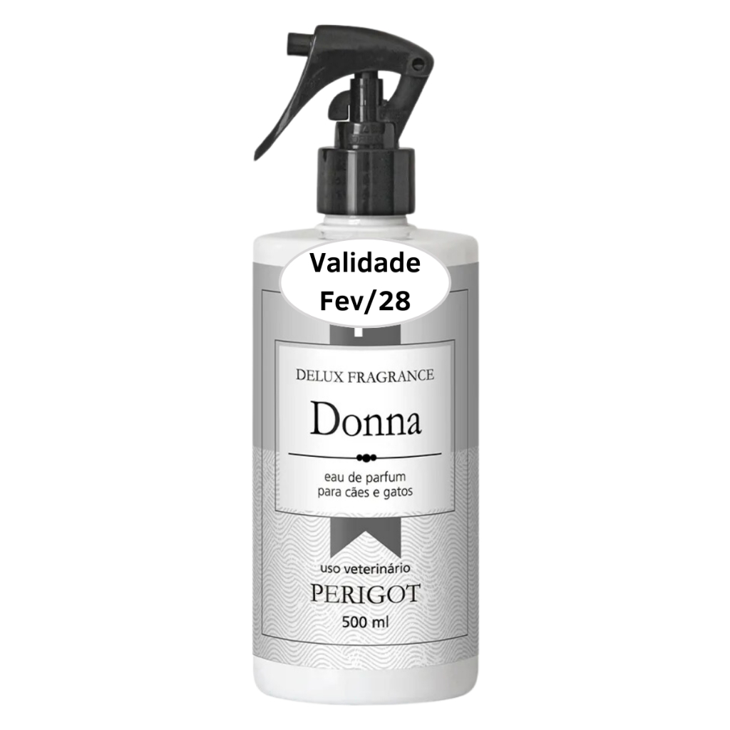 Colônia Perfume Pet Delux Donna Perigot 500ml para Cães e Gatos