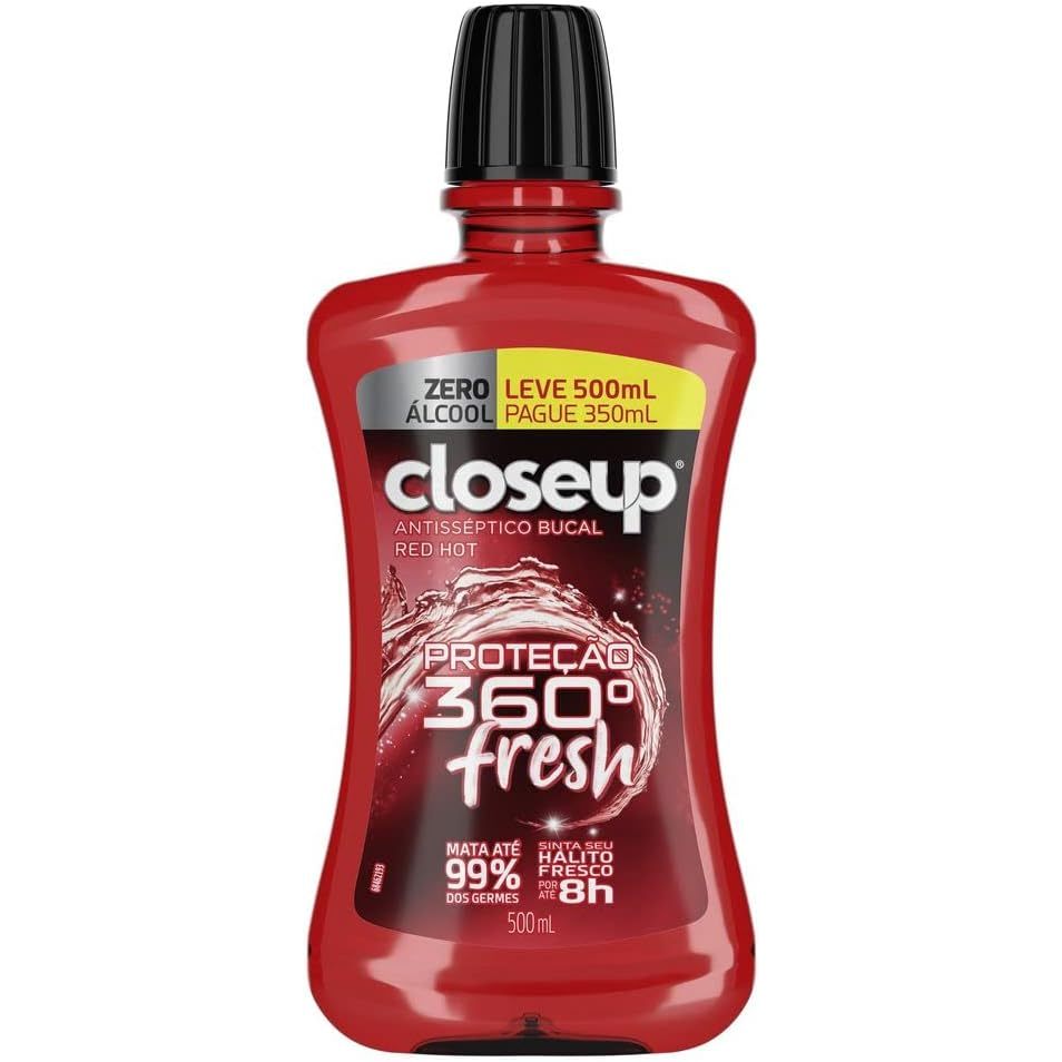 Anti-Septico Close Up Red Hot Sem Alcool 500ml