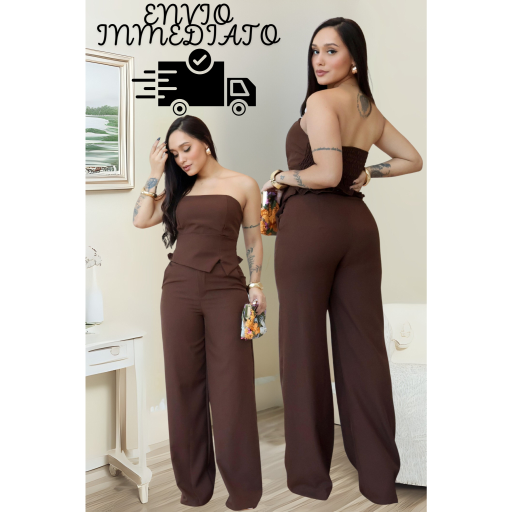 Conjunto  2025 – Blusa Tomara Que Caia + Calça Pantalona Confortável social em Oferta na Shopee