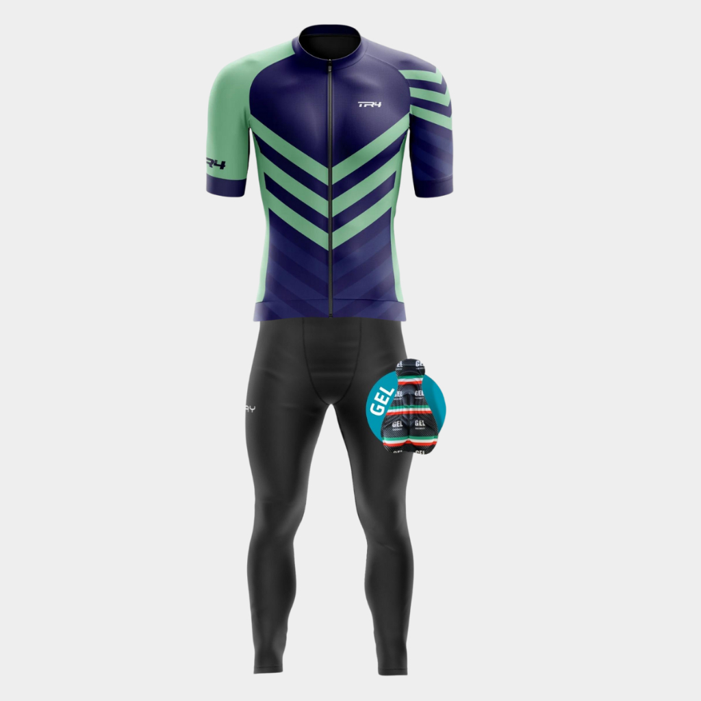 Roupa Ciclismo Masculino Inverno Camiseta Premium Calça Acolchoada Gel Bike pedal Mtb