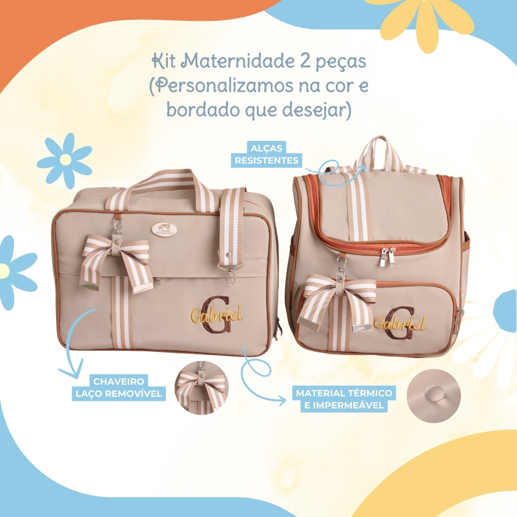 Kit maternidade Personalizado 2 peças menino | Coleção Ciranda dos Sonhos