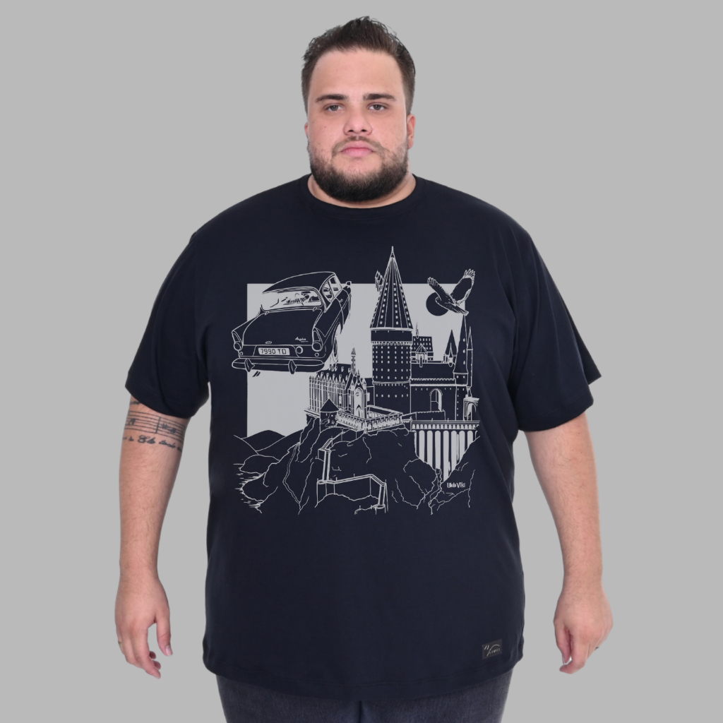 Camiseta Camisa Magia Varinha Feitiços Plus Size Masculina Camiseta