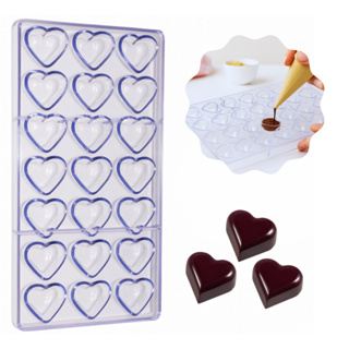 FORMA CORAÇÃO POLICARBONATO Chocolate Doce Bombom Profissional Culinária Confeitaria FT 390 em Oferta na Shopee