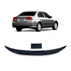 Aerofólio Para Honda Civic 2001 2002 2003 2004 2005 Black Piano