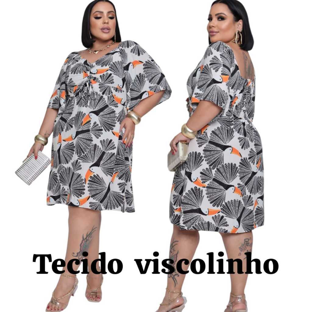 VESTIDO FEMININO PLUS SIZE VESTIDO CURTO ESTILOSO TAMANHOS G1 G2 VESTIDO FEMININO OMBRO A OMBRO