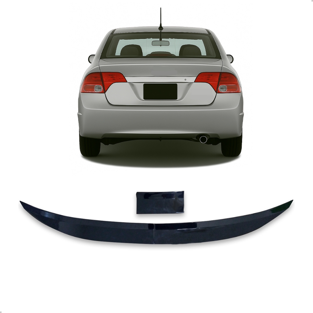 Aerofólio Para Honda Civic Si 2007 2008 2009 Black Piano
