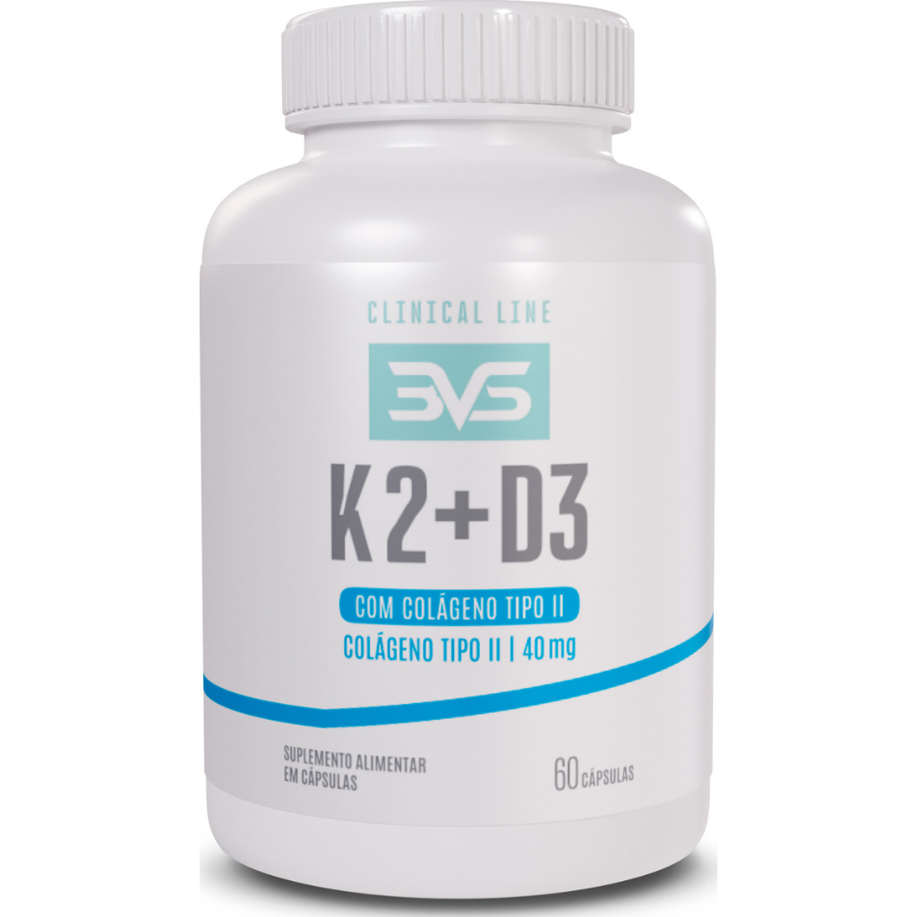 Vitamina D3 2000ui + Vitamina K2 120mcg + Colágeno Tipo II 40mg - Fórmula Avançada - 60 Cápsulas em Oferta na Shopee