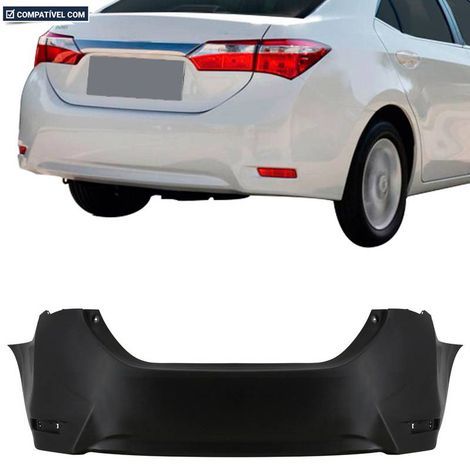 KIT PARACHOQUE TRASEIRO E REFLETOR COROLLA 2014 2015 2016 2017 2018 2019