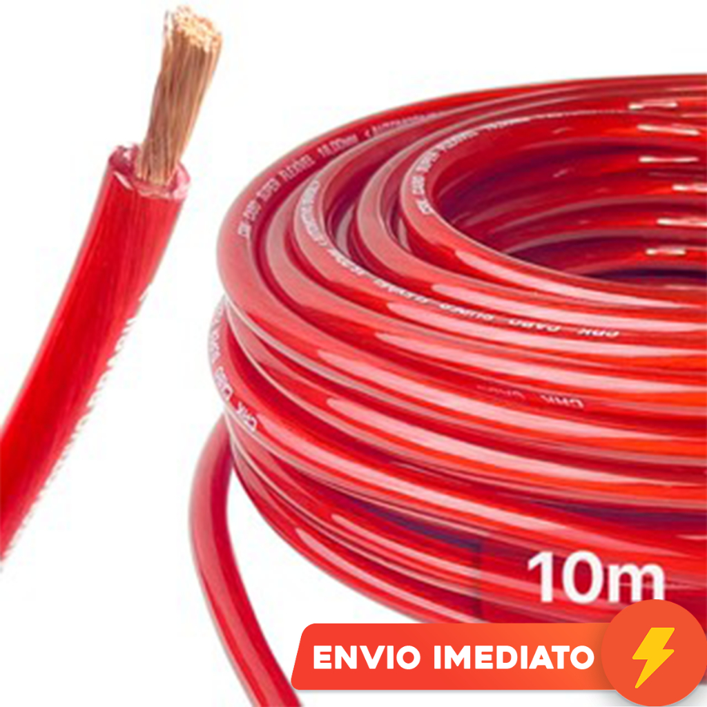 10 Metros Cabo de Bateria 16mm 100% Cobre Fio Alimentação Automotivo Amplificadores Carro Som
