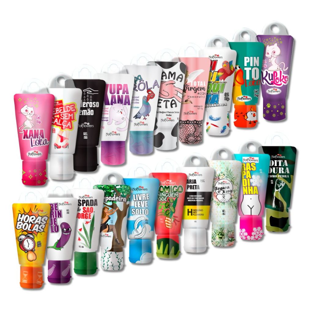 Kit 16 Excitantes Lubrificantes Unissex Sortidos com Estímulos Diversos e Texturas Leves em Oferta na Shopee