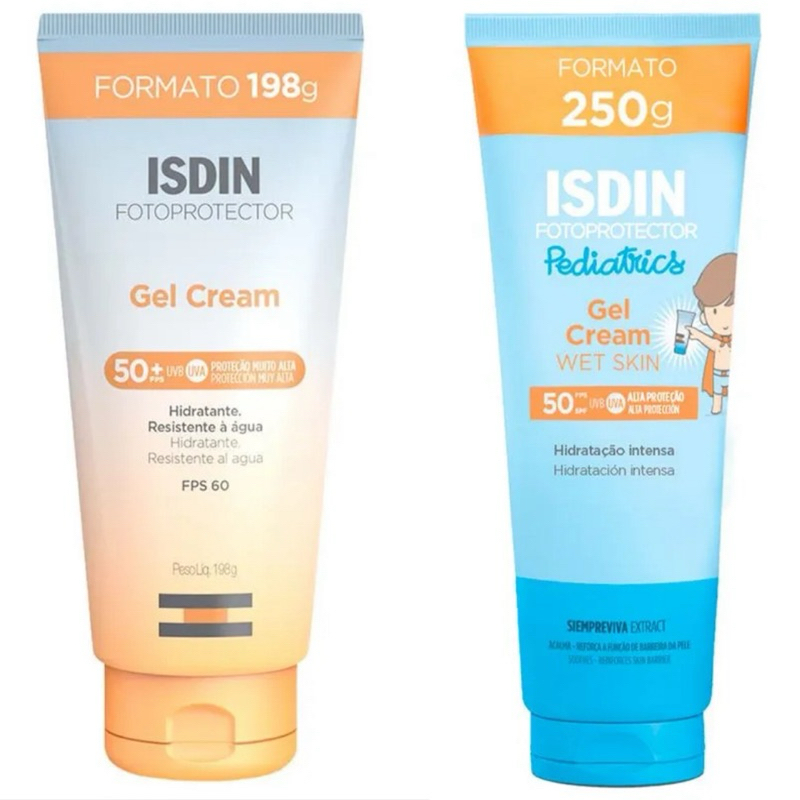 Solar Corporal ISDIN Gel Cream Pediatrics FPS 50 - Protetor Solar Corporal ISDIN - Gel Cream FPS 50+ 198g