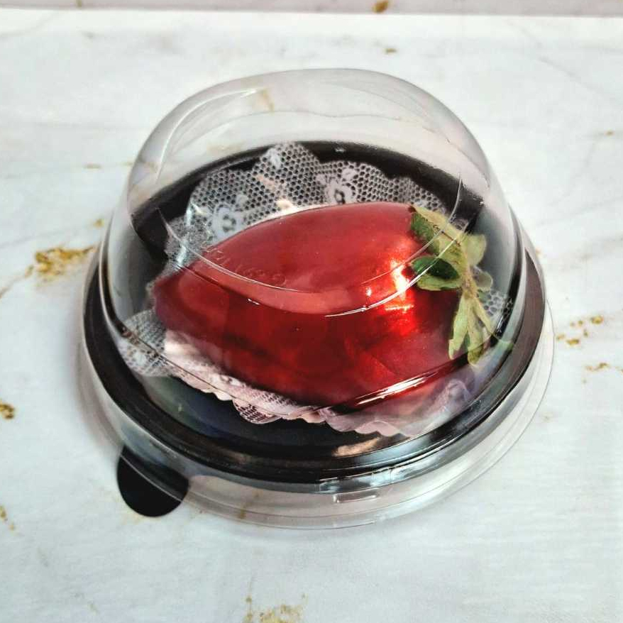 100 un Embalagem Mono Porção Doces e Salgados G691 Base Preta Tampa Cristal Galvanotek Premium em Oferta na Shopee