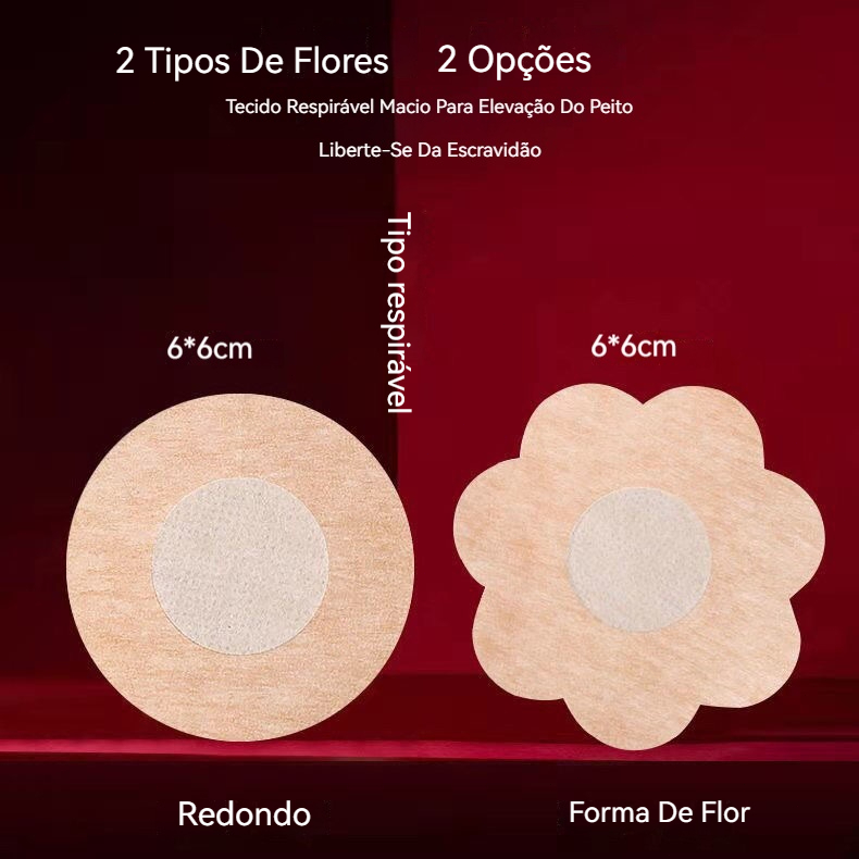 Kit com 5 Pares de Adesivos Protetores de Mamilo Discreto Hipoaergênico Imperceptível sob Roupas em Oferta na Shopee