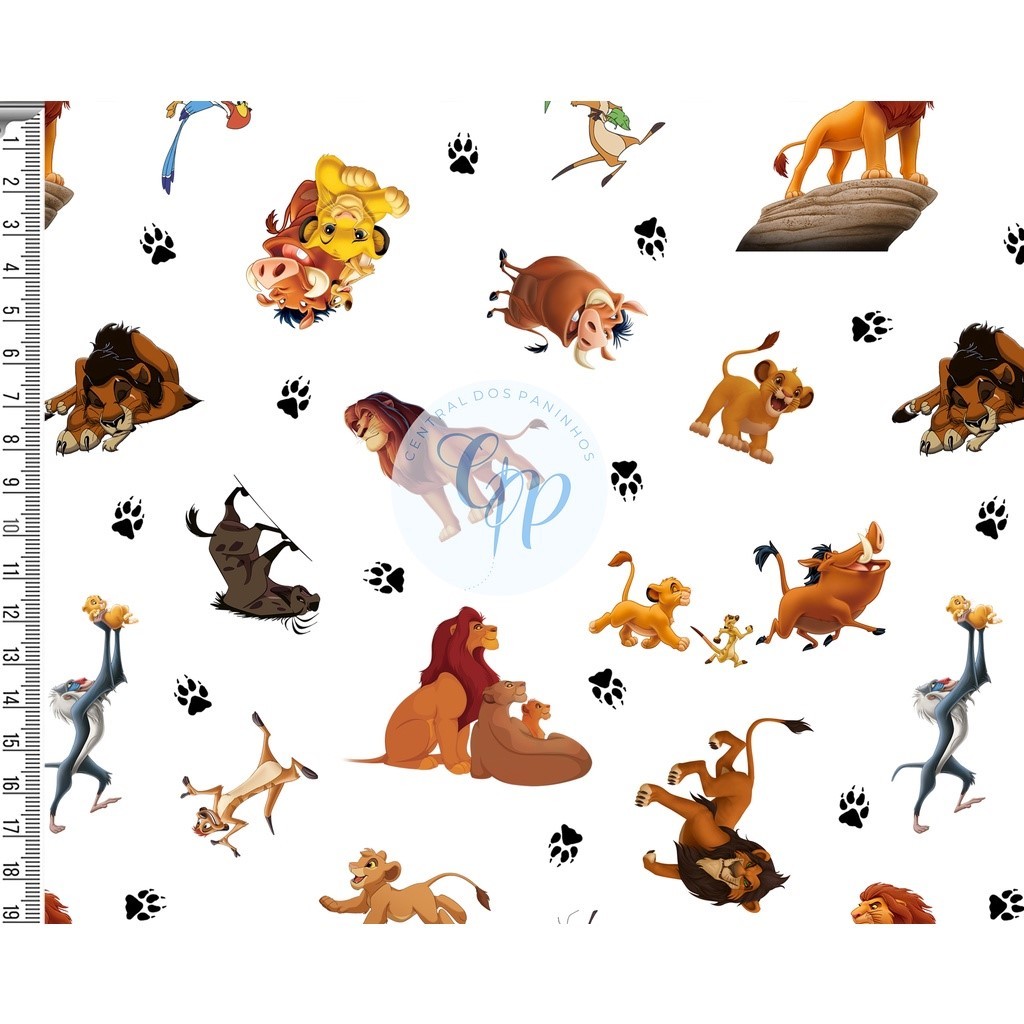 Tecido OXFORD estampado digital - Rei Leão