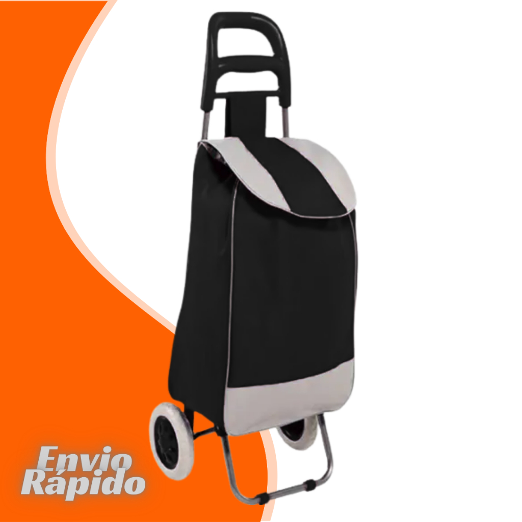 Carrinho de Feira Grande Dobrável Reforçado Suporta 30 Quilos Mercado Loja Centro Com Roda Supermercado Alça Dupla Mão