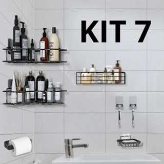 Suporte de Banheiro para Cosméticos Suporte Organizador Multiuso 1/3/7 PEÇAS KIT em Oferta na Shopee