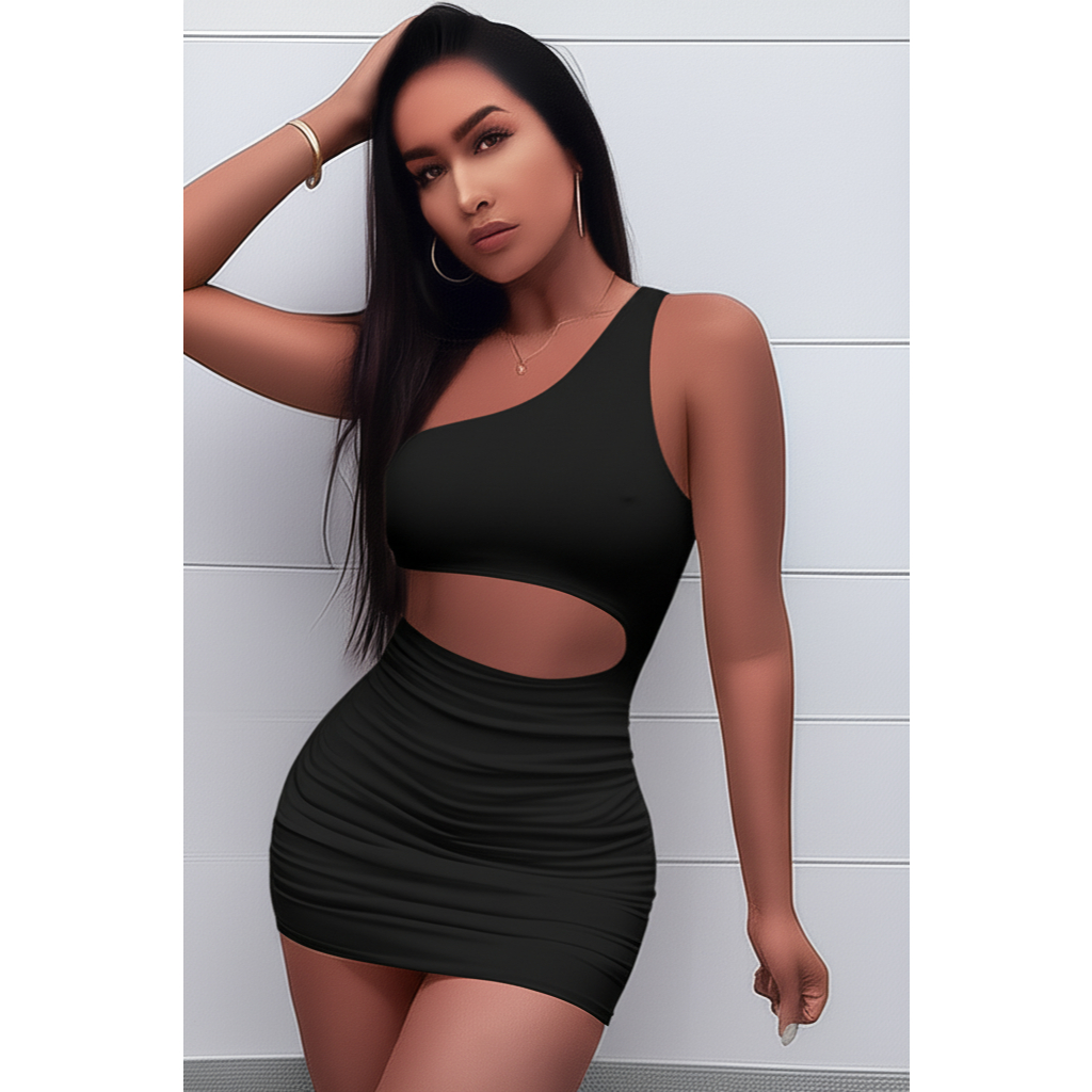 Vestido Feminino Curto com Recorte Alça Regata Gringa Plissado - Tecido Duplo Forrado Premium