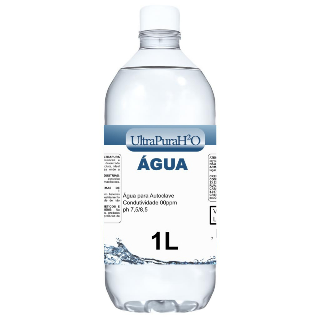 Água desmineralizada 1l | Ultra PuraH2O Água desmineralizada 1l | Ultra PuraH2O