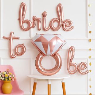 Kit Balão Metalizado Bride To Be + Balão de Anel Para Despedida de Solteira Casamento Festa em Oferta na Shopee