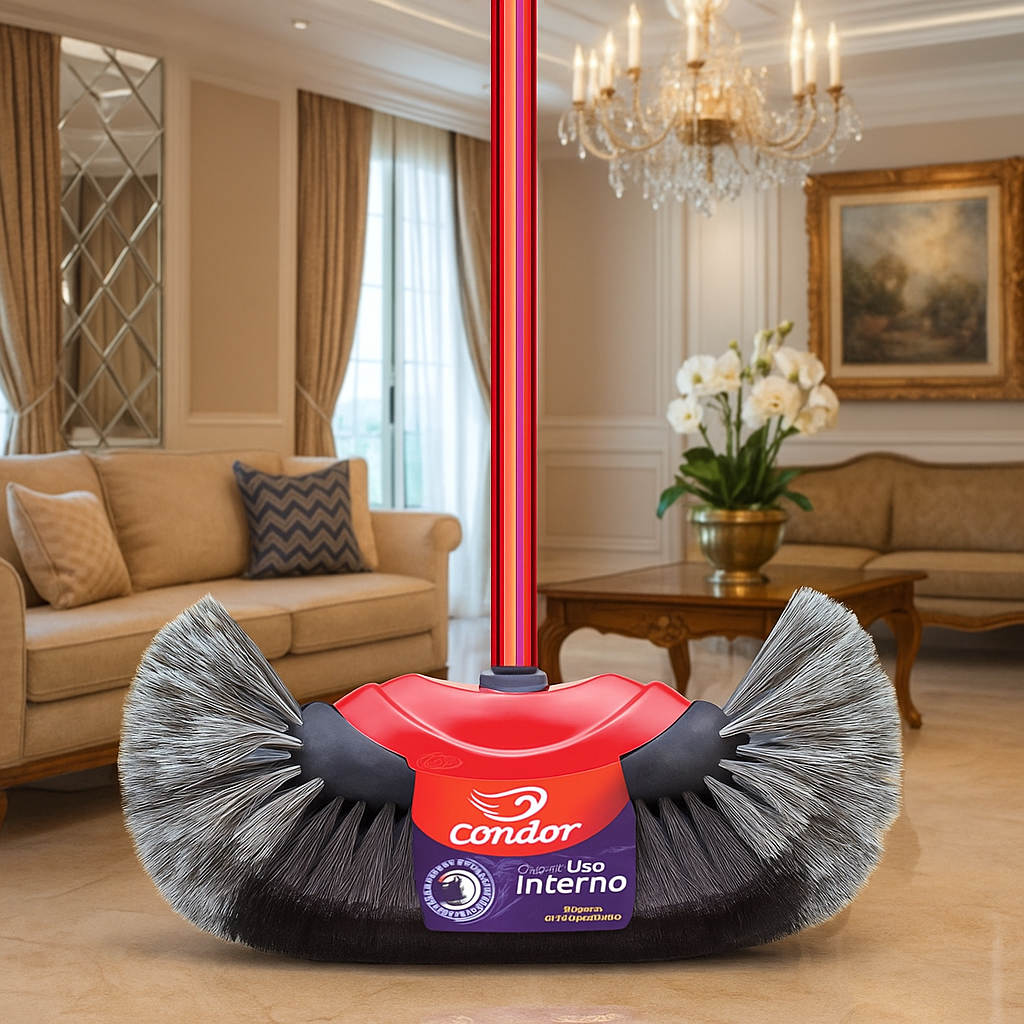 Vassoura Pelo Bola Crina Natural Porcelanato Teto C/ Cabo V2 NÃO RISCA CHÃO PORCELANATOS LAMINADOS