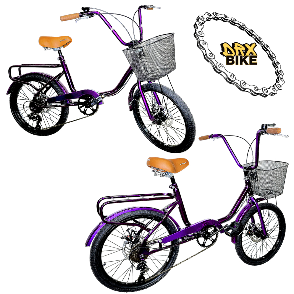 Bicicleta Retro Vintage Aro 20 Tipo Monareta C/ Cesta DRX BIKE