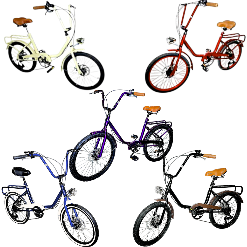 Bicicleta Retro Vintage Aro 20 Tipo Monareta Freio a Disco Drx Bike