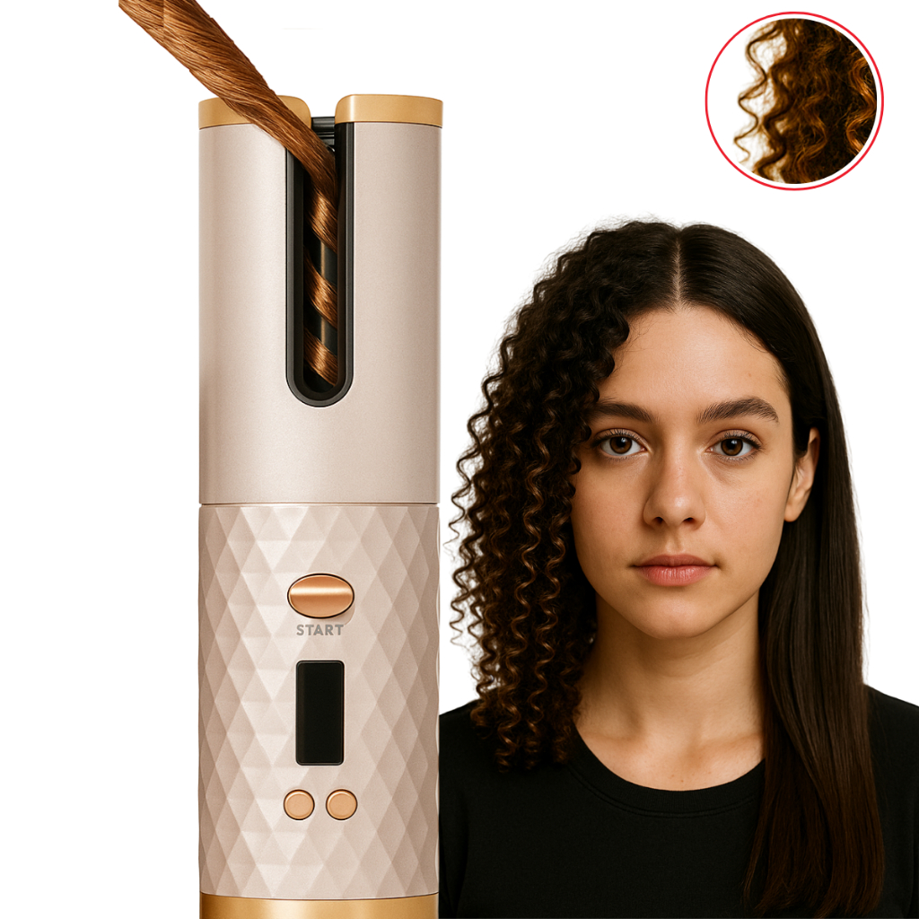 Modelador De Cachos Automático Sem Fio Recarregável USB Babyliss Portátil