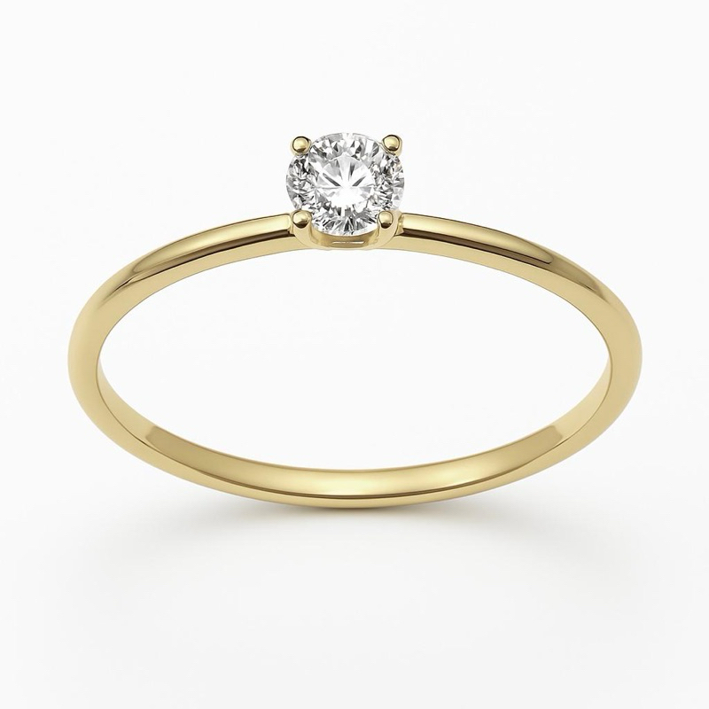 Anel em ouro 18k solitário legítimo todo em ouro (Envio Rápido)