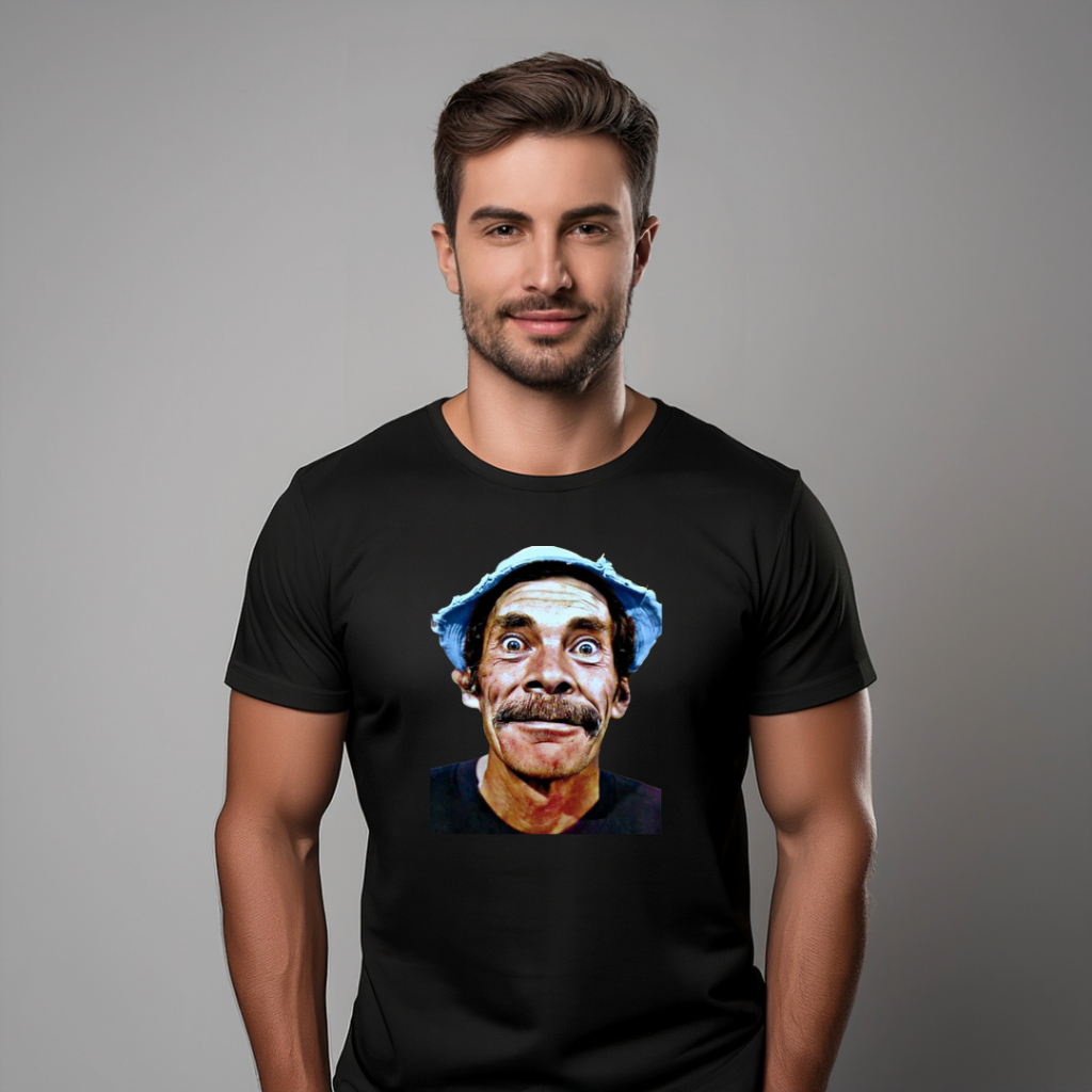Camiseta camisa básica  100% algodão  estampada sr madruga personagem chaves divertido meme