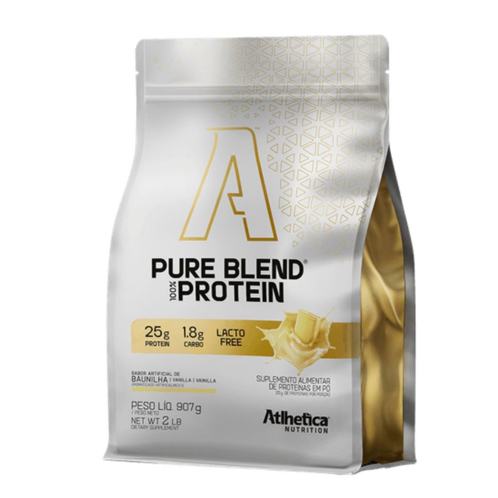 Whey Isolado 100% Blend Protein Zero Lactose 907g Atlhetica Nutrition em Oferta na Shopee