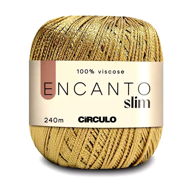 Linha Fio Encanto Slim Ouro Para Croche 240m Circulo 100% Viscose em Oferta na Shopee