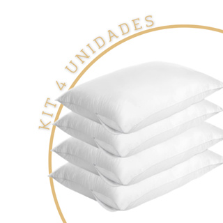 Kit 4 Capas Protetoras de Travesseiro Branco Com Zíper Proteção Total Antiácaro em Oferta na Shopee